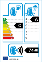 Úspora: C, Priľnavosť: A, Trieda hluku: 3 - 74dB Úspora: C, Priľnavosť: A, Trieda hluku: 3 - 74dB