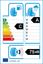Úspora: C, Priľnavosť: A, Trieda hluku: B - 75dB Úspora: C, Priľnavosť: A, Trieda hluku: B - 75dB
