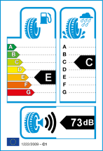 Úspora: E, Priľnavosť: C, Trieda hluku: 3 - 73db Úspora: E, Priľnavosť: C, Trieda hluku: 3 - 73db