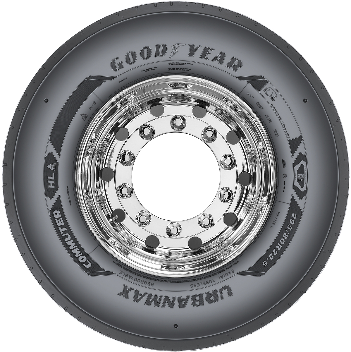 Goodyear UrbanMax Commuter - bočnica pneumatiky pre moderné autobusy