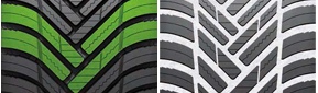 Hankook Kinergy 4S2 X H750A - Popis dezénu - jedinečný dezén s drážkami v tvare písmena V