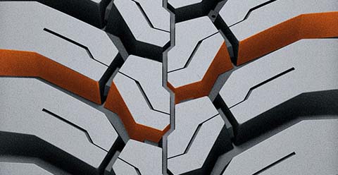 Hankook Smart Work DM09 - Priečne asymetrické drážky.