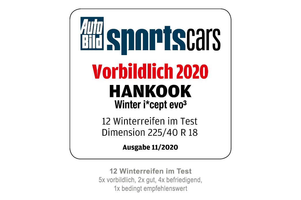 Hankook Winter i*cept evo3 - AutoBild SportsCars - hodnotenie