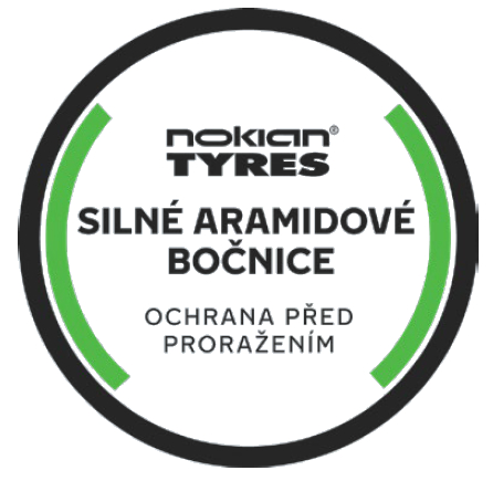 Aramidová ochrana bočnice pred poškodením.
